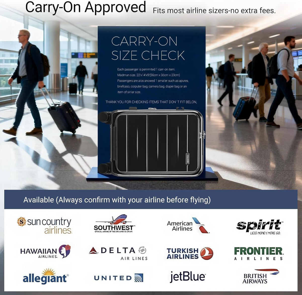 Carry On Luggage with Top Opening, Expandable with Front Pocket and USB Charging Port, Lightweight with Front Compartment Rolling Suitcases with Spinner Wheels