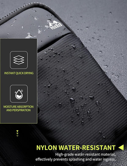Mini Crossbody Sling Bag Dual Pocket Water Resistant Running Phone Holder Chest Shoulder Bag for Men Women Travel Gym
