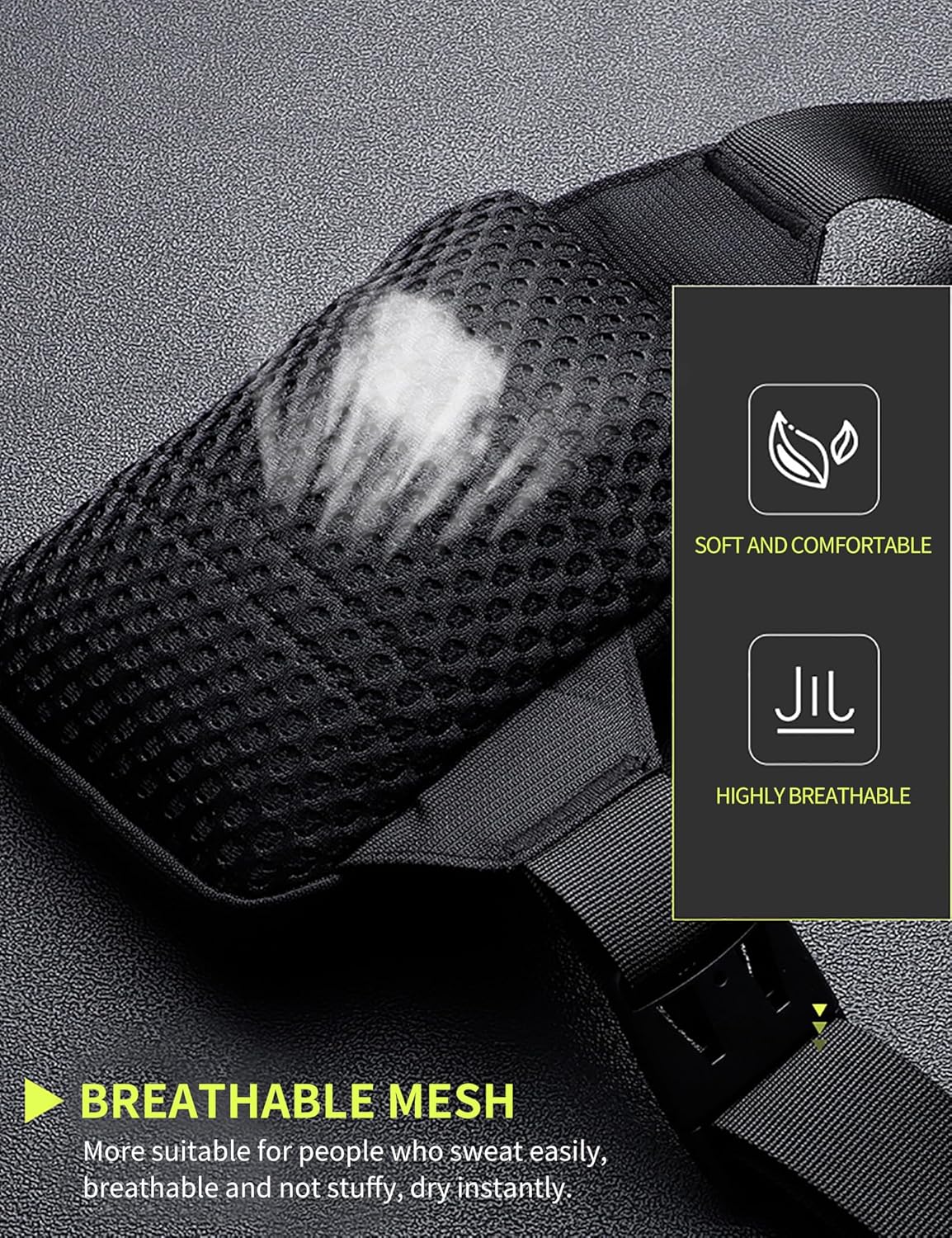 Mini Crossbody Sling Bag Dual Pocket Water Resistant Running Phone Holder Chest Shoulder Bag for Men Women Travel Gym