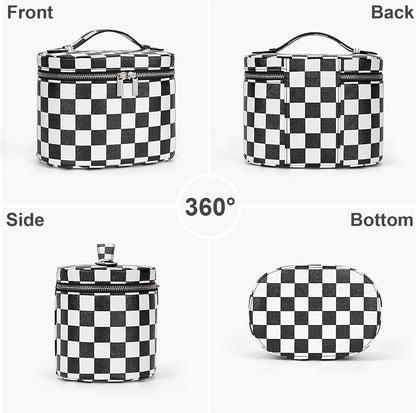 Makeup Bag Vanity Case with Removable Divider Travel Toiletry Bag Portable Cosmetic Bag Makeup Organizer Case