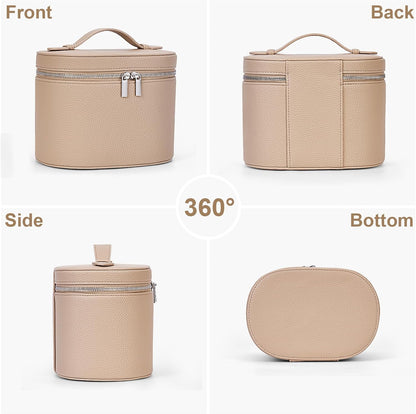 Makeup Bag Vanity Case with Removable Divider Travel Toiletry Bag Portable Cosmetic Bag Makeup Organizer Case