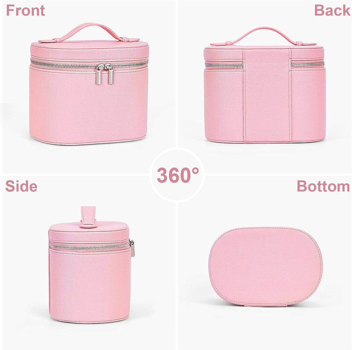 Makeup Bag Vanity Case with Removable Divider Travel Toiletry Bag Portable Cosmetic Bag Makeup Organizer Case