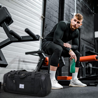 Travel Duffle Bag for men 40L Medium Sports Gym Bag with Wet Pocket & Shoes Compartment Weekender Overnight Backpack for Traveling Duffel Bag Backpack for Women, Khaki