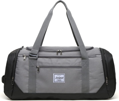 Travel Duffle Bag for men 40L Medium Sports Gym Bag with Wet Pocket & Shoes Compartment Weekender Overnight Backpack for Traveling Duffel Bag Backpack for Women, Khaki