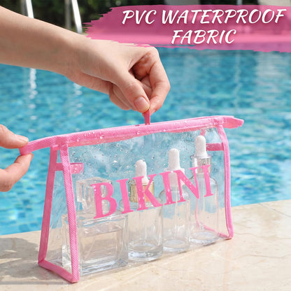 12 Pcs Bikini Organizing Bags Durable PVC Packaging Zipper Bags Swimsuit Bathing Suit Organizer for T-shirts, Swimwear, Lingerie & Delicate Closet, Drawers & Travel