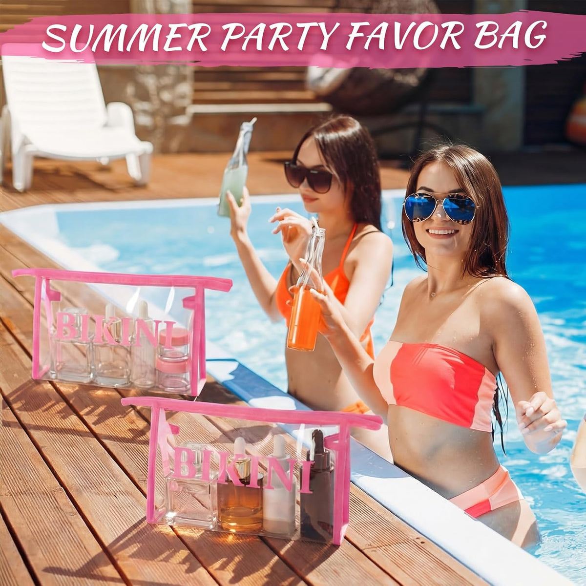 12 Pcs Bikini Organizing Bags Durable PVC Packaging Zipper Bags Swimsuit Bathing Suit Organizer for T-shirts, Swimwear, Lingerie & Delicate Closet, Drawers & Travel