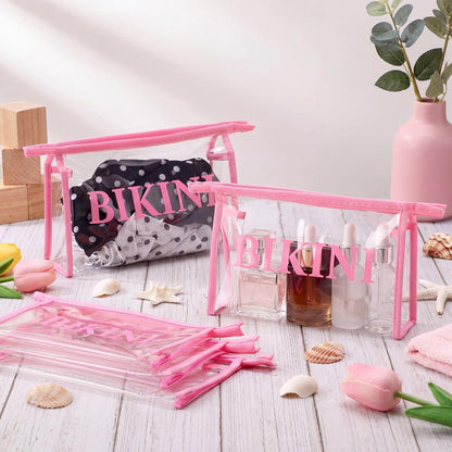 12 Pcs Bikini Organizing Bags Durable PVC Packaging Zipper Bags Swimsuit Bathing Suit Organizer for T-shirts, Swimwear, Lingerie & Delicate Closet, Drawers & Travel