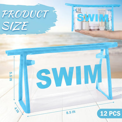 12 Pcs Bikini Organizing Bags Durable PVC Packaging Zipper Bags Swimsuit Bathing Suit Organizer for T-shirts, Swimwear, Lingerie & Delicate Closet, Drawers & Travel