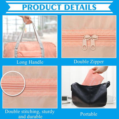 Foldable Travel Duffel Bags 2PCS Tote Carry On Luggage Spirit Airlines Personal Item Sports Gym Weekender Overnight Bags for Women and Men (Red+Blue)