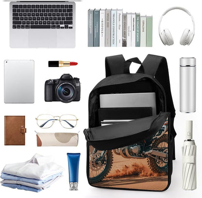 Limited Sport Motocross Travel Backpack Lightweight Everyday Pack Water Resistant Laptop Bag for Men17in