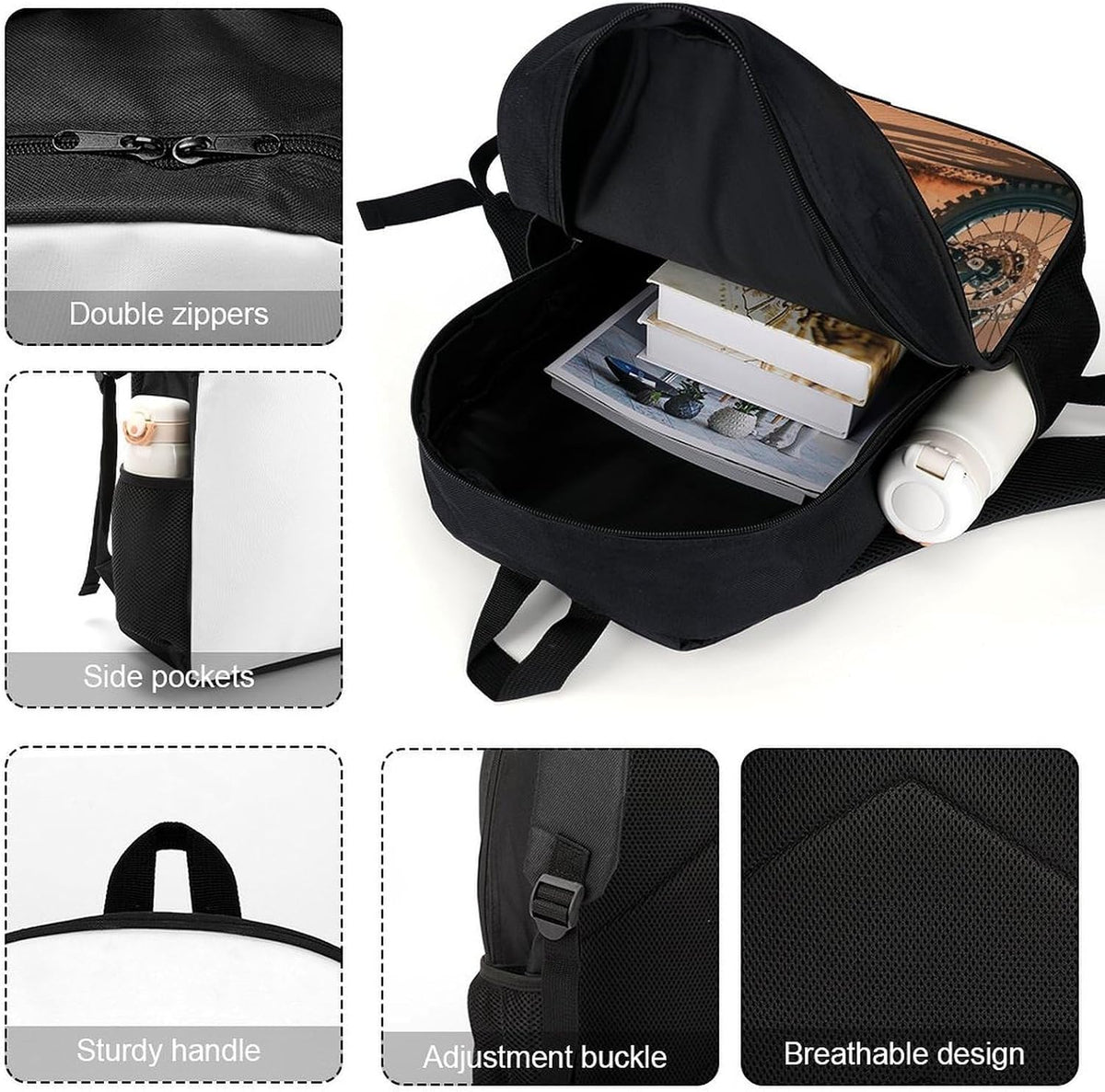 Limited Sport Motocross Travel Backpack Lightweight Everyday Pack Water Resistant Laptop Bag for Men17in