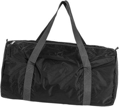 Travel Gym Bag Foldable Duffel Tote Sports Weekender Pouch with Easy Carry Design and Nylon Suitable for Outdoor Activities, black
