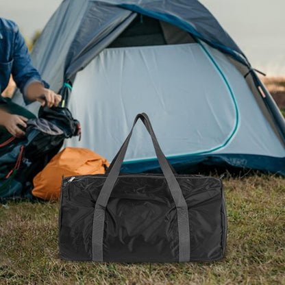 Travel Gym Bag Foldable Duffel Tote Sports Weekender Pouch with Easy Carry Design and Nylon Suitable for Outdoor Activities, black
