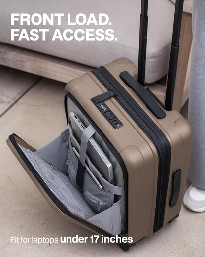 Carry On Luggage Suitcase : 22x14x9 Airline Approved Travel Luggage with Spinner Wheels, Front Pocket Expandable Hardshell Suitcases with TSA Lock Green