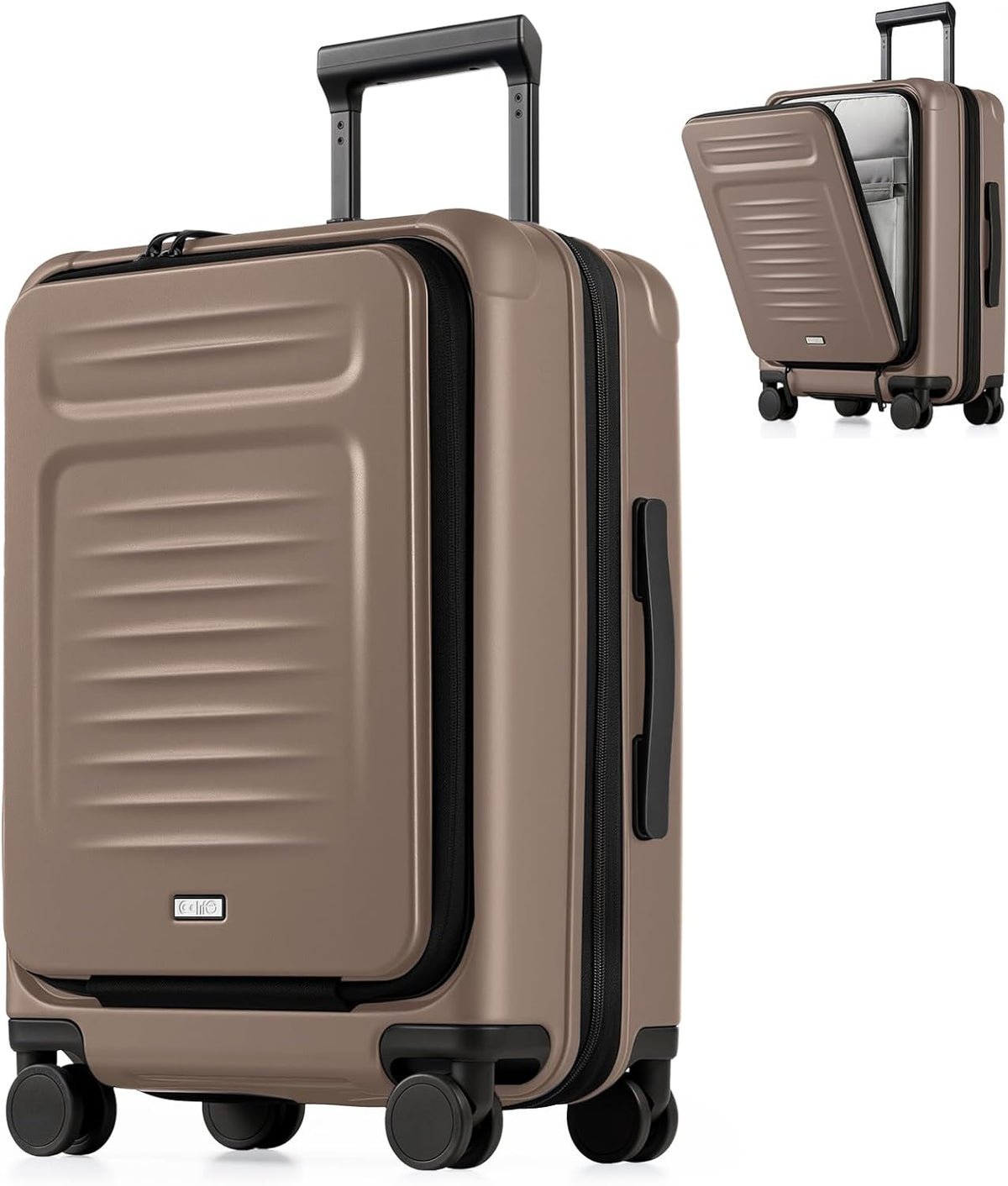 Carry On Luggage Suitcase : 22x14x9 Airline Approved Travel Luggage with Spinner Wheels, Front Pocket Expandable Hardshell Suitcases with TSA Lock Green
