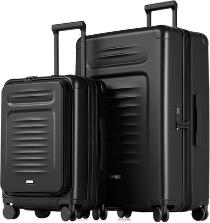 Carry On Luggage Suitcase : 22x14x9 Airline Approved Travel Luggage with Spinner Wheels, Front Pocket Expandable Hardshell Suitcases with TSA Lock Green