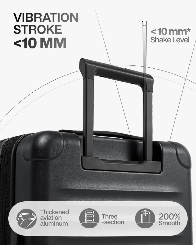 Carry On Luggage Suitcase : 22x14x9 Airline Approved Travel Luggage with Spinner Wheels, Front Pocket Expandable Hardshell Suitcases with TSA Lock Green