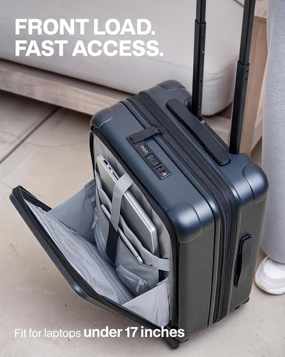 Carry On Luggage Suitcase : 22x14x9 Airline Approved Travel Luggage with Spinner Wheels, Front Pocket Expandable Hardshell Suitcases with TSA Lock Green