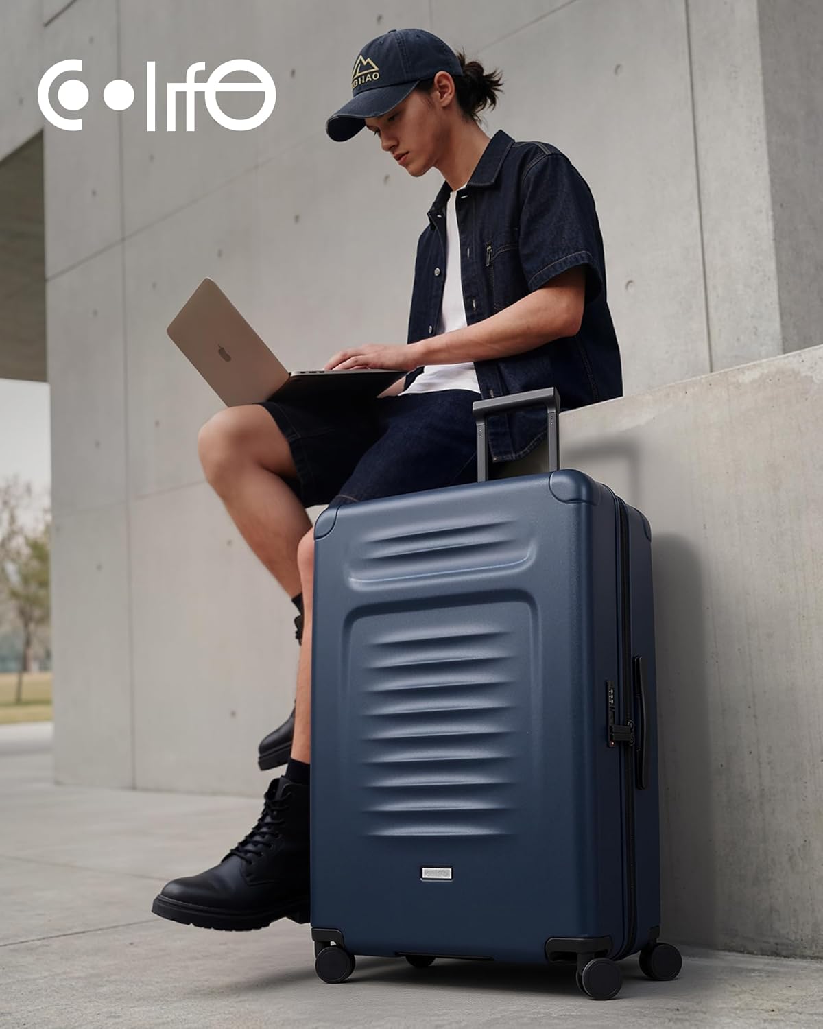 Carry On Luggage Suitcase : 22x14x9 Airline Approved Travel Luggage with Spinner Wheels, Front Pocket Expandable Hardshell Suitcases with TSA Lock Green
