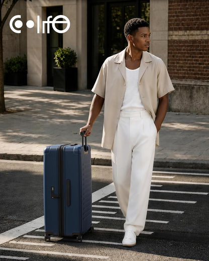Carry On Luggage Suitcase : 22x14x9 Airline Approved Travel Luggage with Spinner Wheels, Front Pocket Expandable Hardshell Suitcases with TSA Lock Green