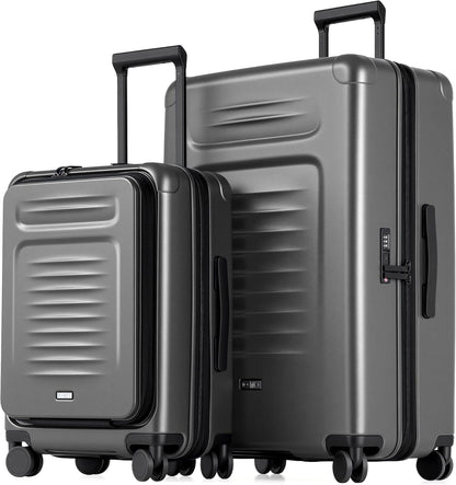 Carry On Luggage Suitcase : 22x14x9 Airline Approved Travel Luggage with Spinner Wheels, Front Pocket Expandable Hardshell Suitcases with TSA Lock Green