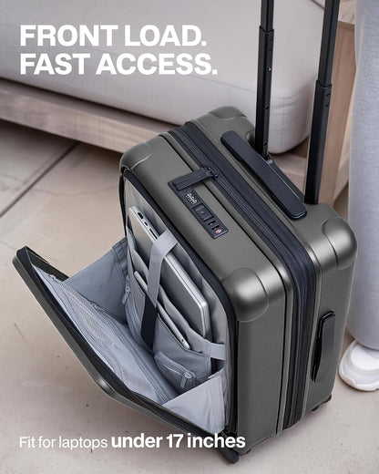 Carry On Luggage Suitcase : 22x14x9 Airline Approved Travel Luggage with Spinner Wheels, Front Pocket Expandable Hardshell Suitcases with TSA Lock Green