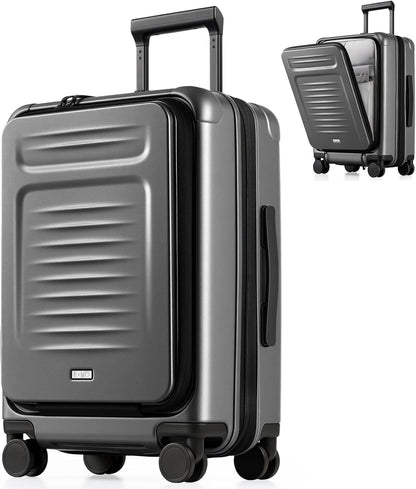 Carry On Luggage Suitcase : 22x14x9 Airline Approved Travel Luggage with Spinner Wheels, Front Pocket Expandable Hardshell Suitcases with TSA Lock Green