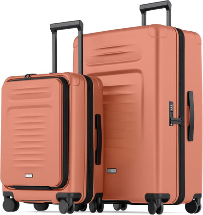Carry On Luggage Suitcase : 22x14x9 Airline Approved Travel Luggage with Spinner Wheels, Front Pocket Expandable Hardshell Suitcases with TSA Lock Green