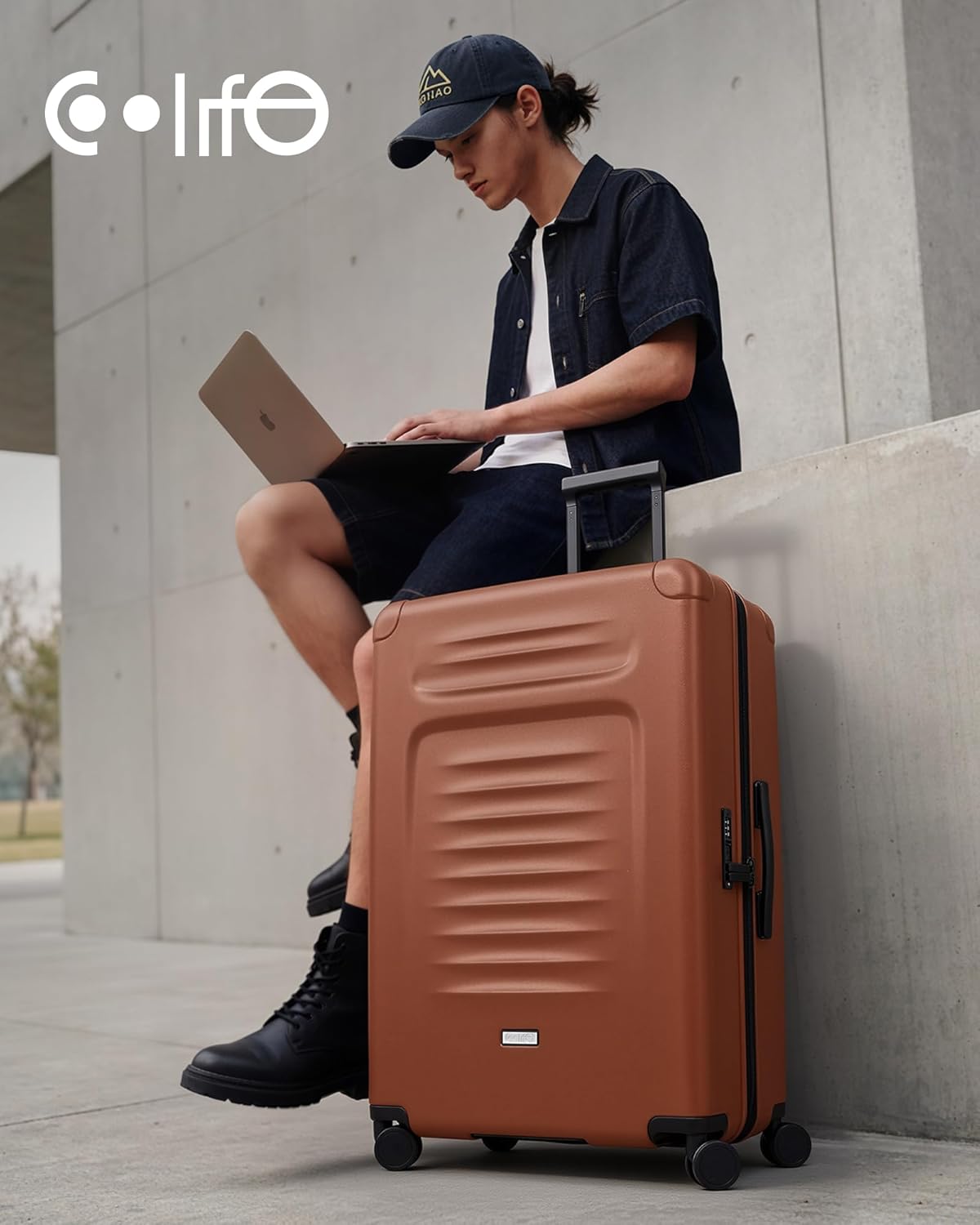 Carry On Luggage Suitcase : 22x14x9 Airline Approved Travel Luggage with Spinner Wheels, Front Pocket Expandable Hardshell Suitcases with TSA Lock Green