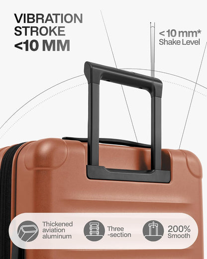Carry On Luggage Suitcase : 22x14x9 Airline Approved Travel Luggage with Spinner Wheels, Front Pocket Expandable Hardshell Suitcases with TSA Lock Green
