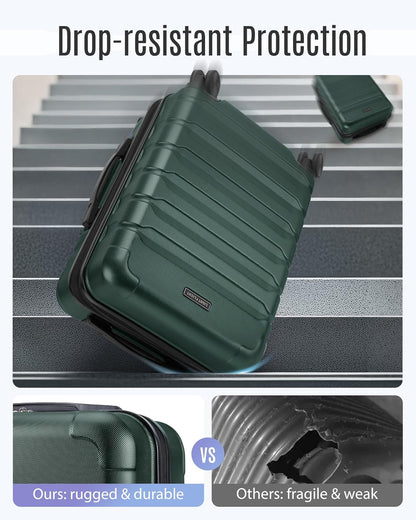 Carry On Luggage 22x14x9 Airline Approved, Expandable Carry On Suitcases with Wheels, Lightweight Luggage, Durable Hard Shell 20 Inch Rolling Suit Case for Men Women Travel,Royal Blue