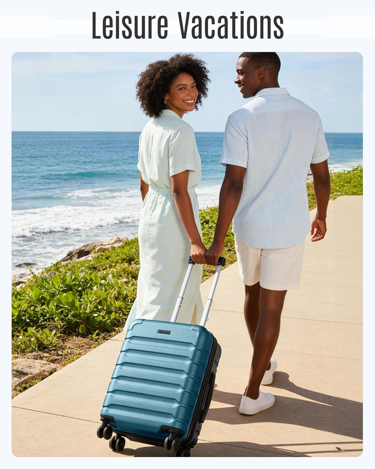Carry On Luggage 22x14x9 Airline Approved, Expandable Carry On Suitcases with Wheels, Lightweight Luggage, Durable Hard Shell 20 Inch Rolling Suit Case for Men Women Travel,Royal Blue