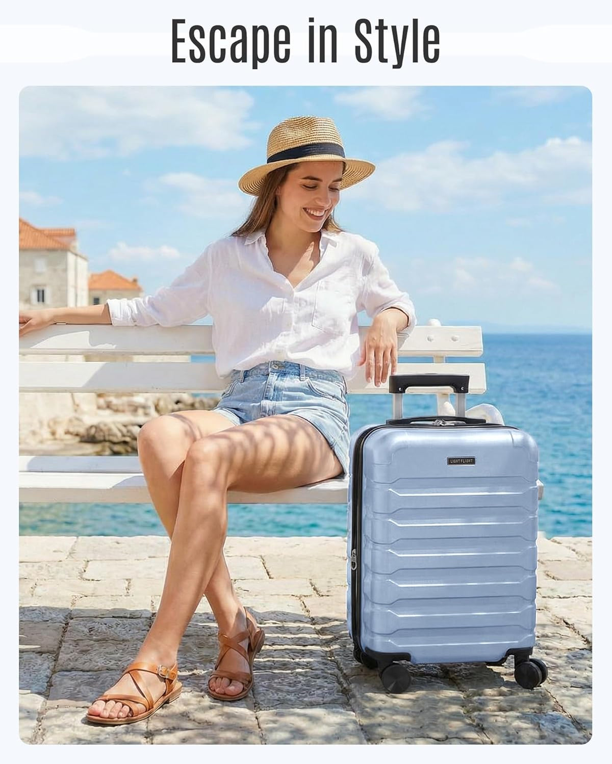 Carry On Luggage 22x14x9 Airline Approved, Expandable Carry On Suitcases with Wheels, Lightweight Luggage, Durable Hard Shell 20 Inch Rolling Suit Case for Men Women Travel,Royal Blue