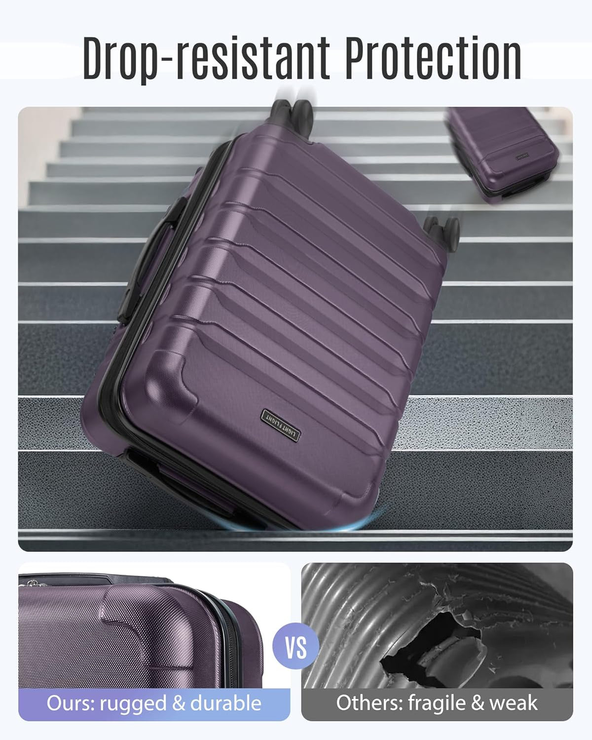 Carry On Luggage 22x14x9 Airline Approved, Expandable Carry On Suitcases with Wheels, Lightweight Luggage, Durable Hard Shell 20 Inch Rolling Suit Case for Men Women Travel,Royal Blue