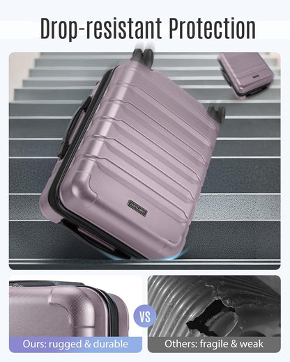 Carry On Luggage 22x14x9 Airline Approved, Expandable Carry On Suitcases with Wheels, Lightweight Luggage, Durable Hard Shell 20 Inch Rolling Suit Case for Men Women Travel,Royal Blue