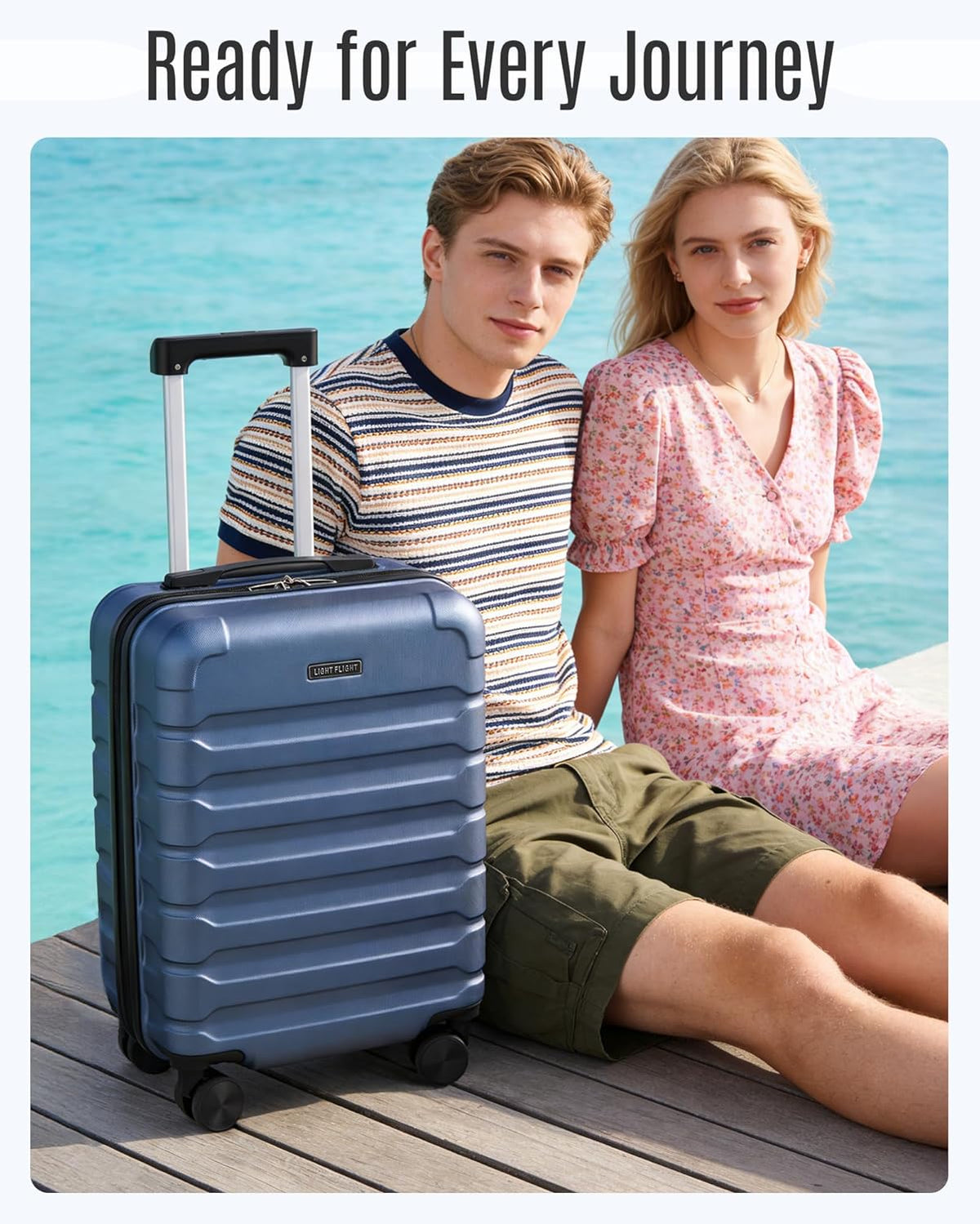 Carry On Luggage 22x14x9 Airline Approved, Expandable Carry On Suitcases with Wheels, Lightweight Luggage, Durable Hard Shell 20 Inch Rolling Suit Case for Men Women Travel,Royal Blue