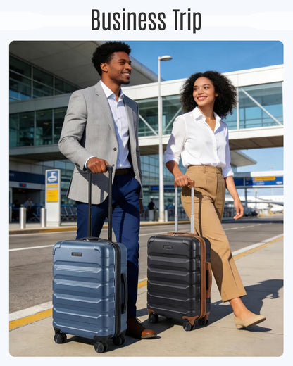 Carry On Luggage 22x14x9 Airline Approved, Expandable Carry On Suitcases with Wheels, Lightweight Luggage, Durable Hard Shell 20 Inch Rolling Suit Case for Men Women Travel,Royal Blue