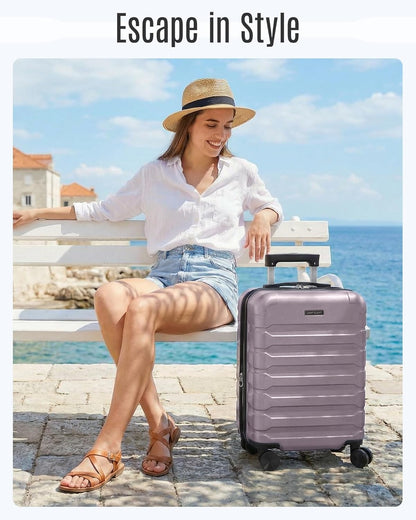 Carry On Luggage 22x14x9 Airline Approved, Expandable Carry On Suitcases with Wheels, Lightweight Luggage, Durable Hard Shell 20 Inch Rolling Suit Case for Men Women Travel,Royal Blue