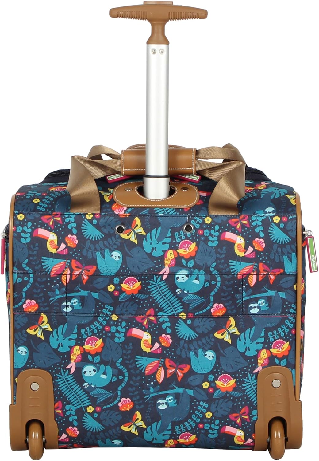 Designer 15 Inch Carry On - Weekender Overnight Business Travel Luggage - Lightweight 2- Rolling Wheels Suitcase - Under Seat Rolling Bag for Women (Furry Friend)