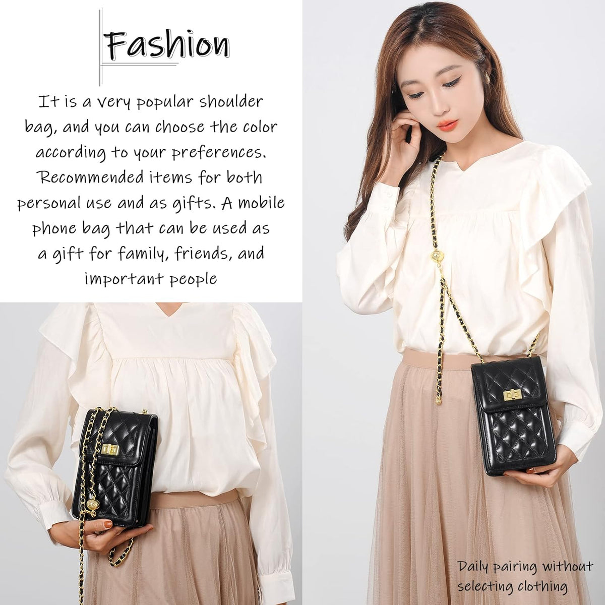 Women Small Crossbody Cell Phone Purse Leather Phone Purse Mini Messenger Shoulder Handbag Wallet | Small