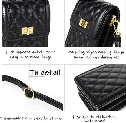 Women Small Crossbody Cell Phone Purse Leather Phone Purse Mini Messenger Shoulder Handbag Wallet | Small