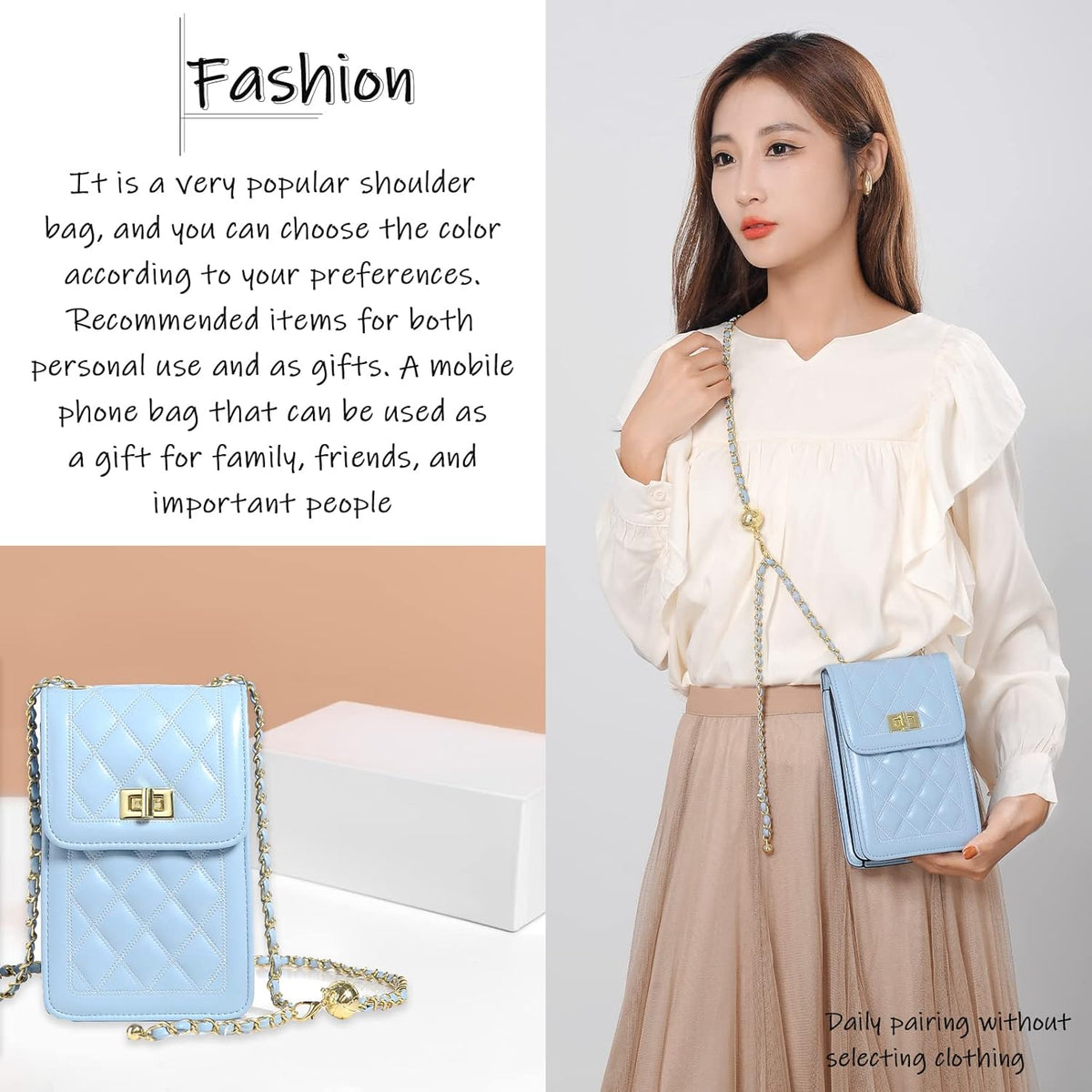 Women Small Crossbody Cell Phone Purse Leather Phone Purse Mini Messenger Shoulder Handbag Wallet | Small