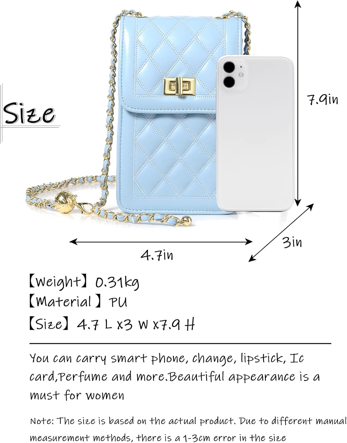 Women Small Crossbody Cell Phone Purse Leather Phone Purse Mini Messenger Shoulder Handbag Wallet | Small