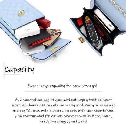 Women Small Crossbody Cell Phone Purse Leather Phone Purse Mini Messenger Shoulder Handbag Wallet | Small