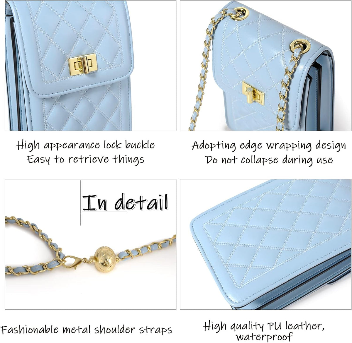 Women Small Crossbody Cell Phone Purse Leather Phone Purse Mini Messenger Shoulder Handbag Wallet | Small