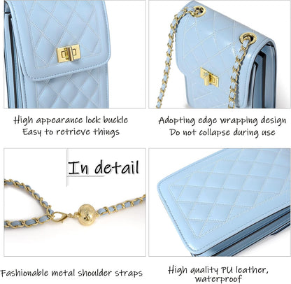 Women Small Crossbody Cell Phone Purse Leather Phone Purse Mini Messenger Shoulder Handbag Wallet | Small