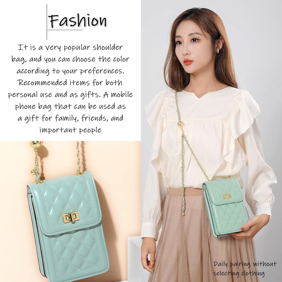 Women Small Crossbody Cell Phone Purse Leather Phone Purse Mini Messenger Shoulder Handbag Wallet | Small