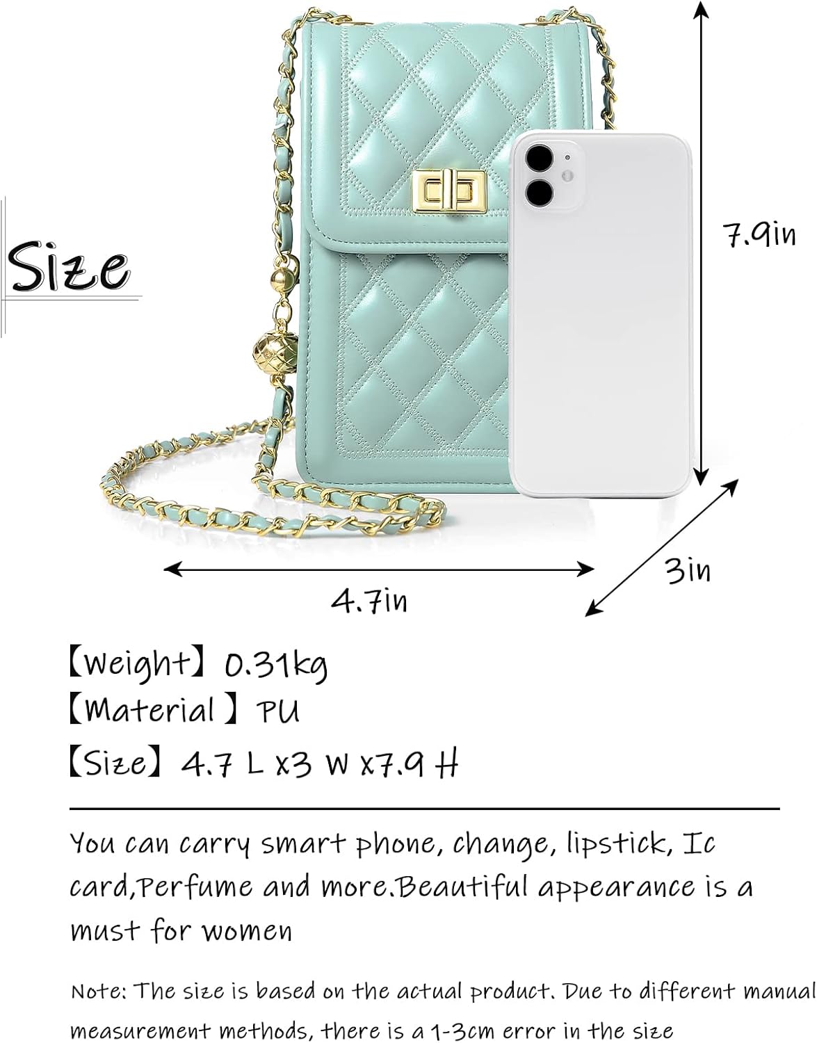 Women Small Crossbody Cell Phone Purse Leather Phone Purse Mini Messenger Shoulder Handbag Wallet | Small