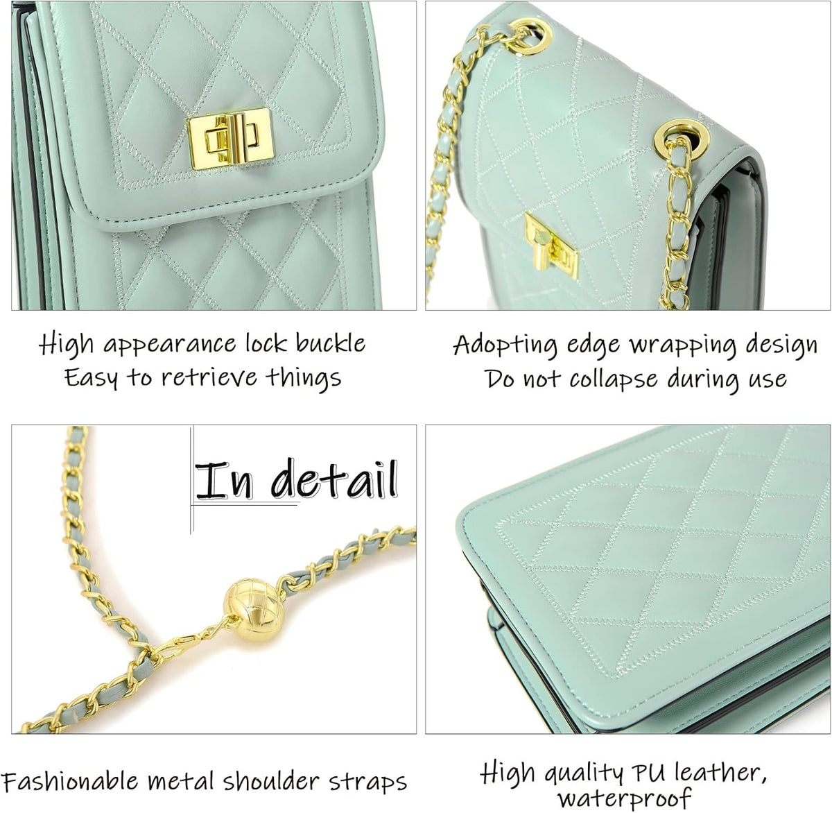Women Small Crossbody Cell Phone Purse Leather Phone Purse Mini Messenger Shoulder Handbag Wallet | Small