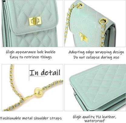 Women Small Crossbody Cell Phone Purse Leather Phone Purse Mini Messenger Shoulder Handbag Wallet | Small